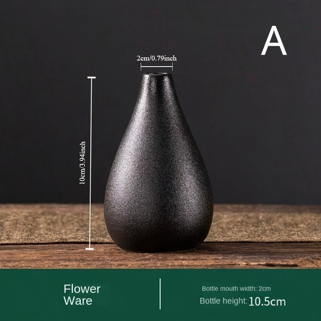 Bohemian Zen - Black Ceramic Vase
