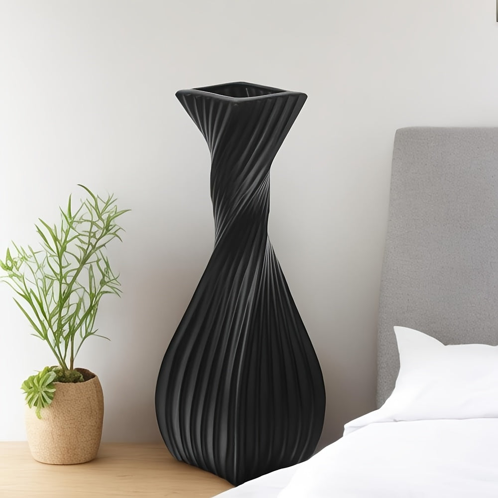 Elegant Black Ceramic Vase