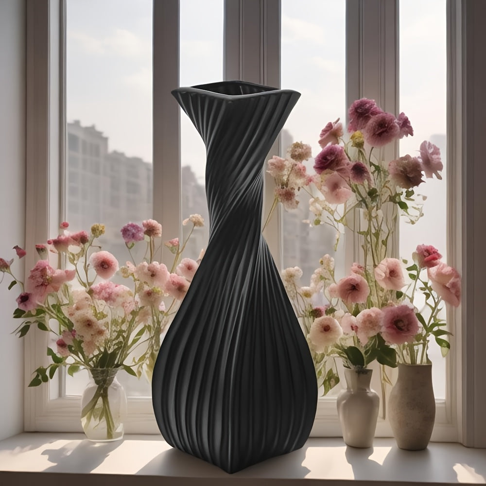 Elegant Black Ceramic Vase