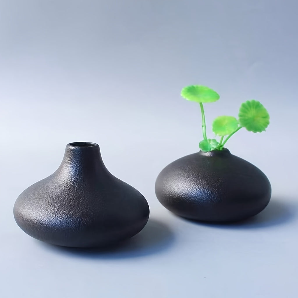 Bohemian Zen - Black Ceramic Vase