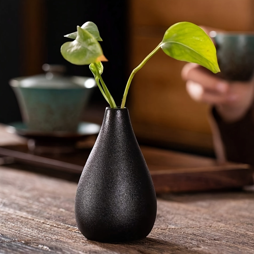 Bohemian Zen - Black Ceramic Vase