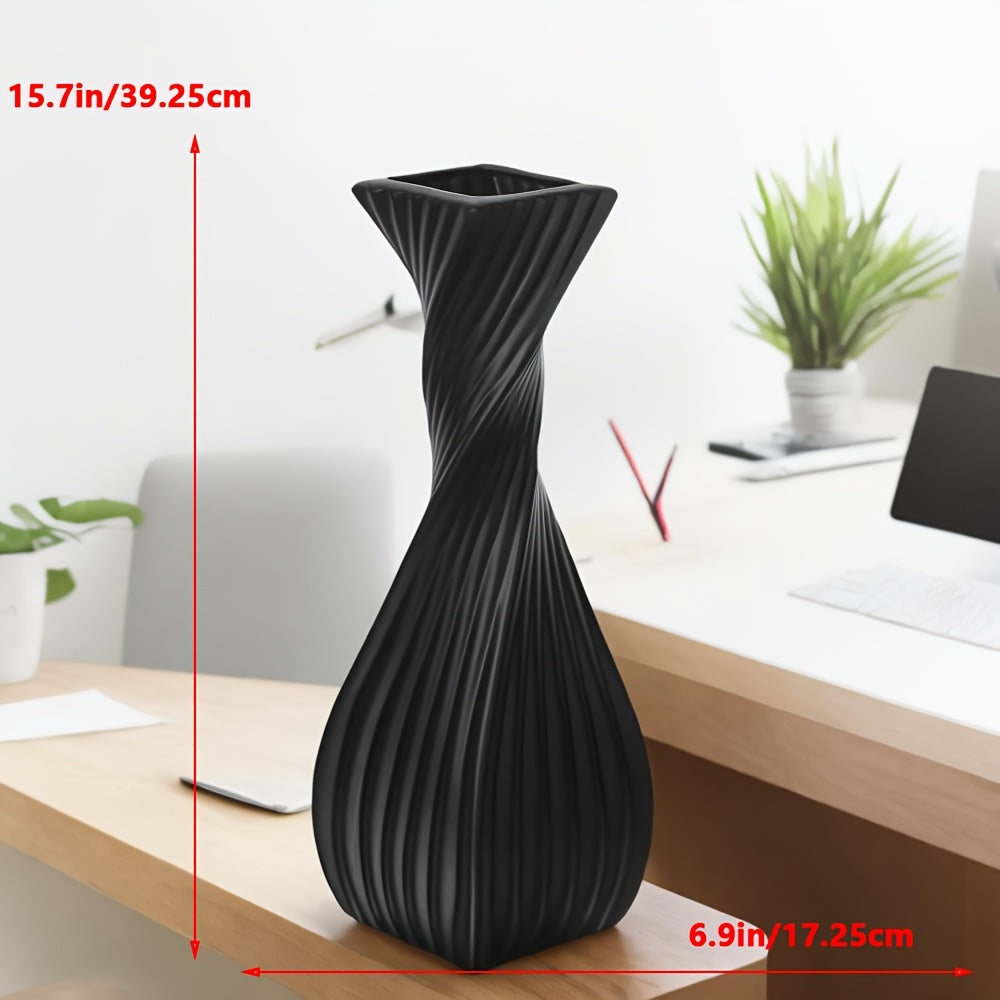Elegant Black Ceramic Vase