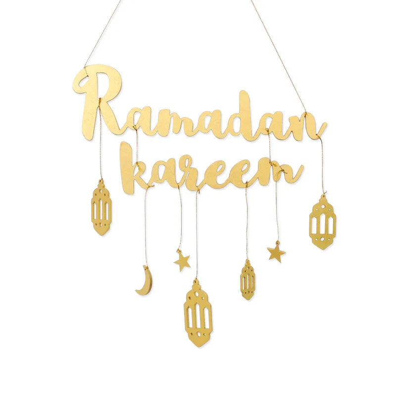 Ramadan Kareem Hanging Wooden Sign