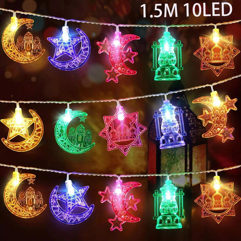 EID Mubarak Moon Star LED