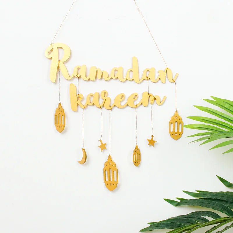 Ramadan Kareem Hanging Wooden Sign