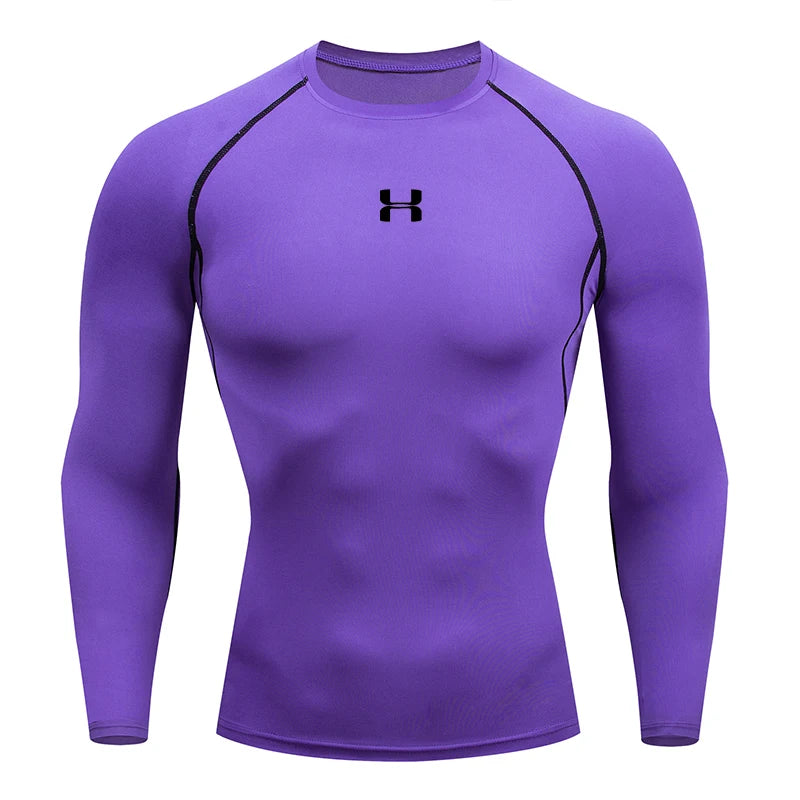 Men Running Compression T-shirt - Long sleeves