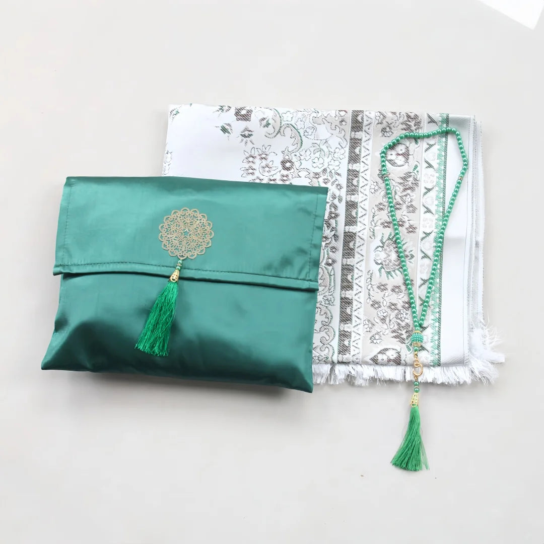 Muslim Prayer Rug and Beads