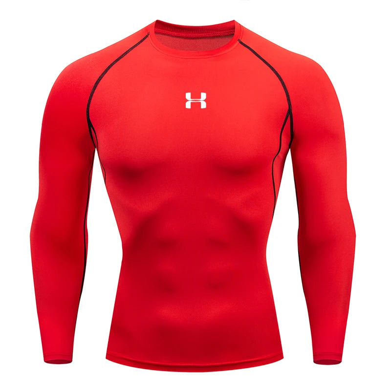 Men Running Compression T-shirt - Long sleeves