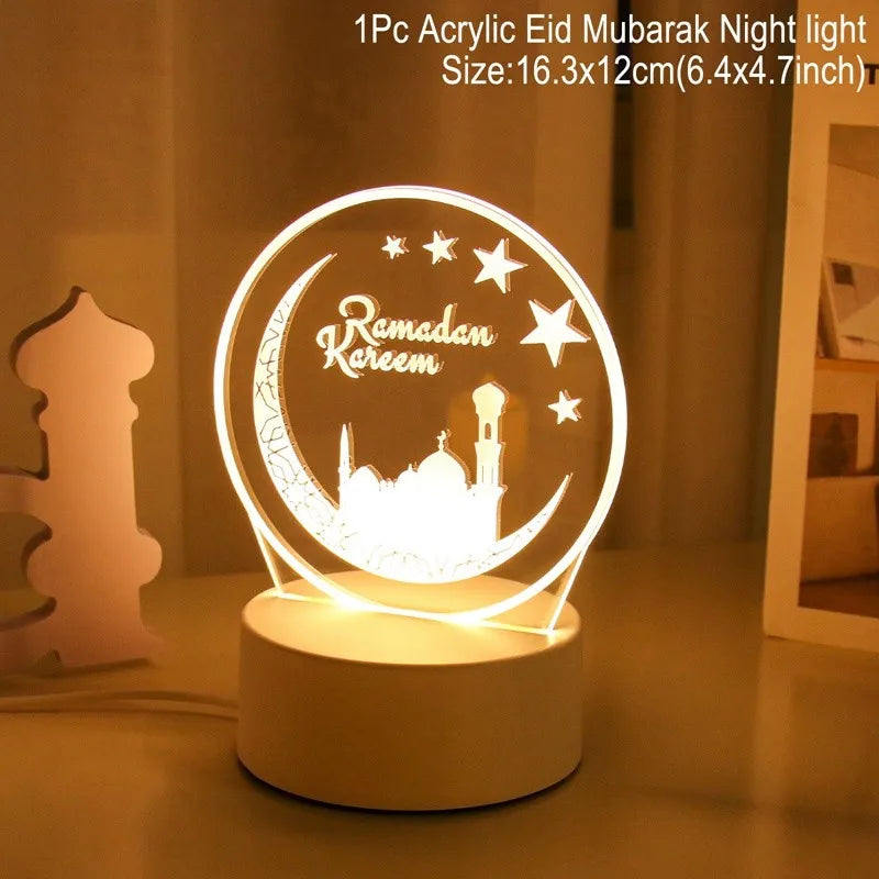 Eid Mubarak 3D Led Lamp