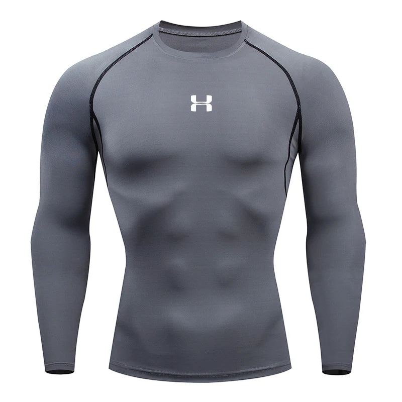 Men Running Compression T-shirt - Long sleeves