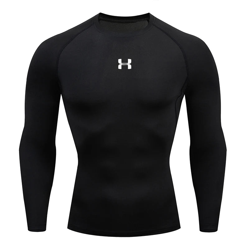Men Running Compression T-shirt - Long sleeves