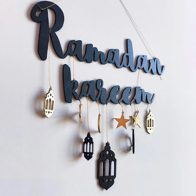 Ramadan Kareem Hanging Wooden Sign