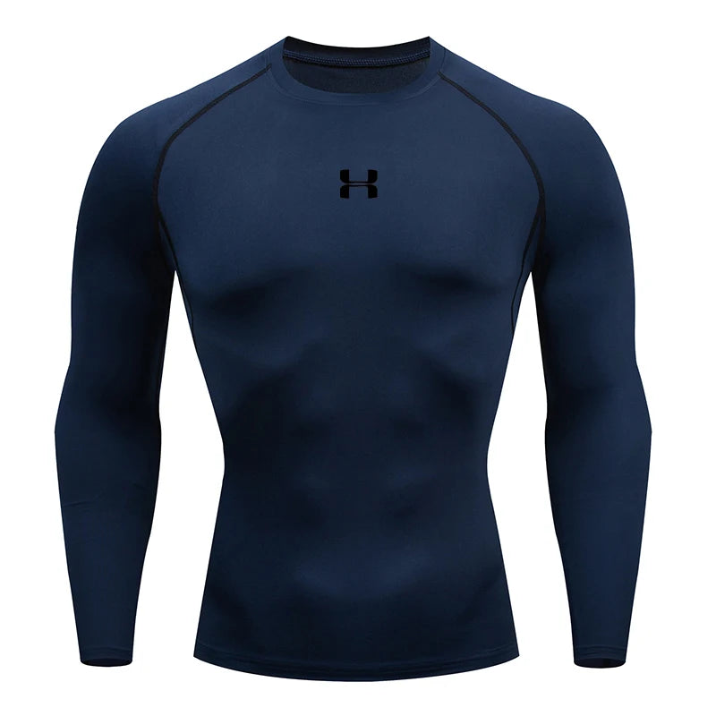 Men Running Compression T-shirt - Long sleeves