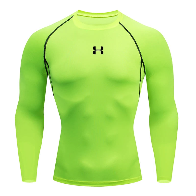 Men Running Compression T-shirt - Long sleeves