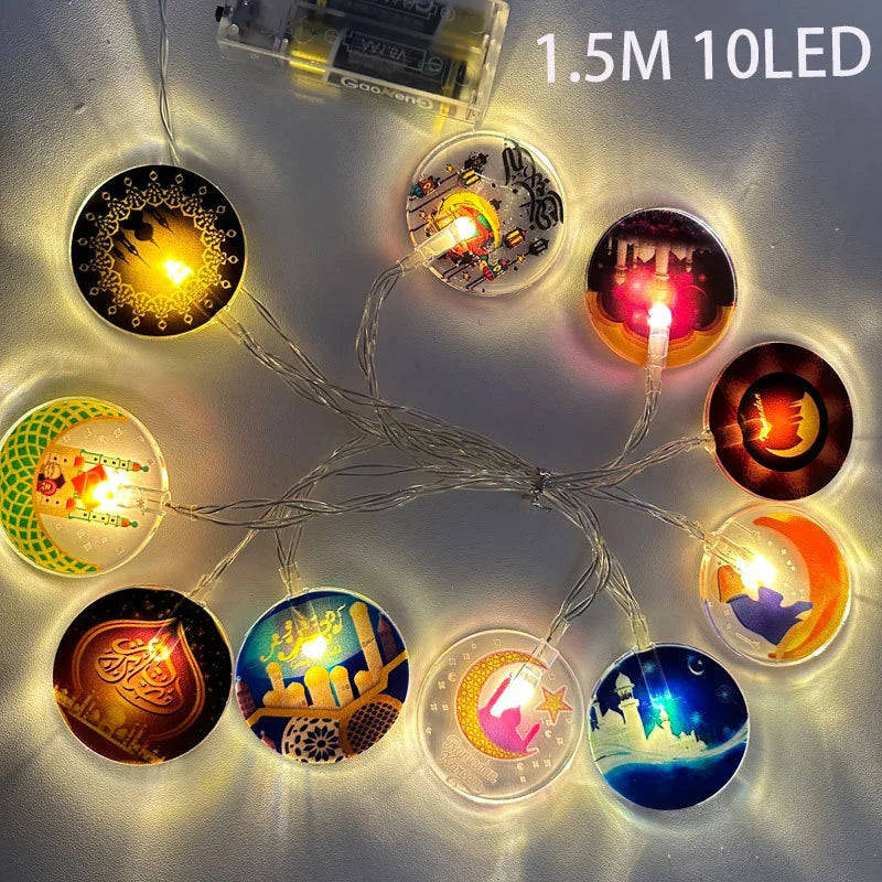 EID Mubarak Moon Star LED