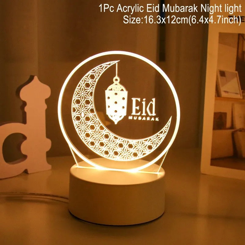 Eid Mubarak 3D Led Lamp