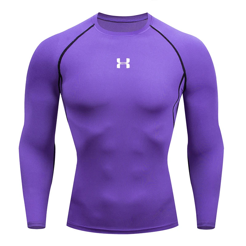 Men Running Compression T-shirt - Long sleeves