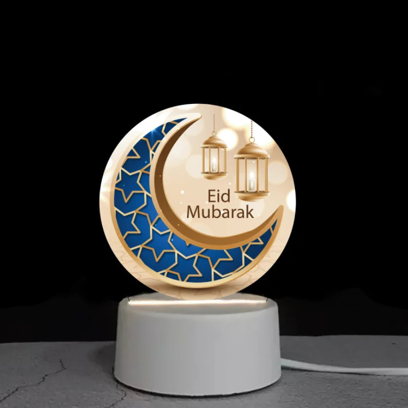 Eid Mubarak Moon Star Light