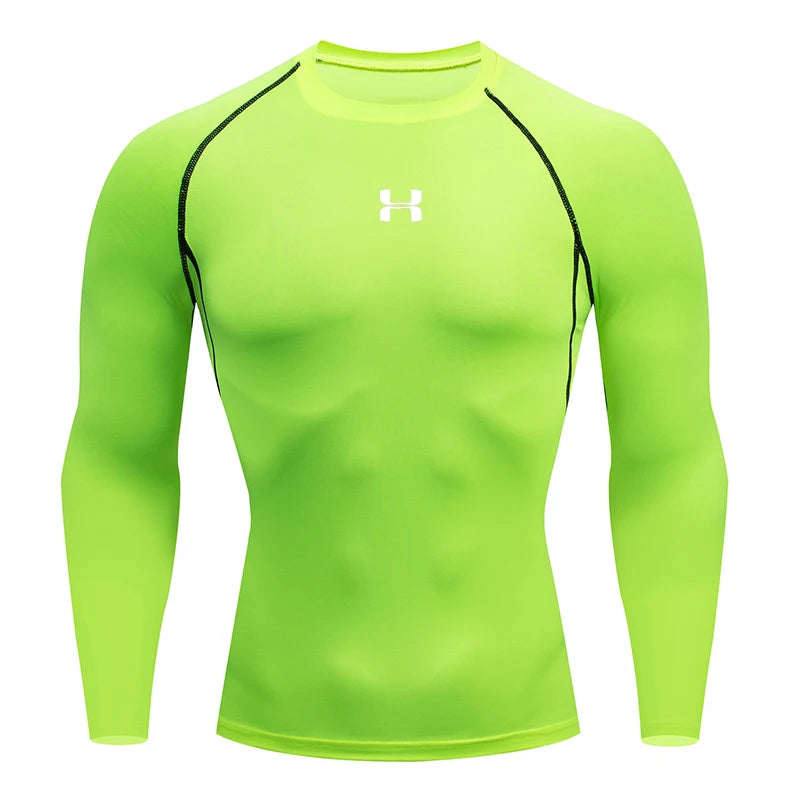 Men Running Compression T-shirt - Long sleeves