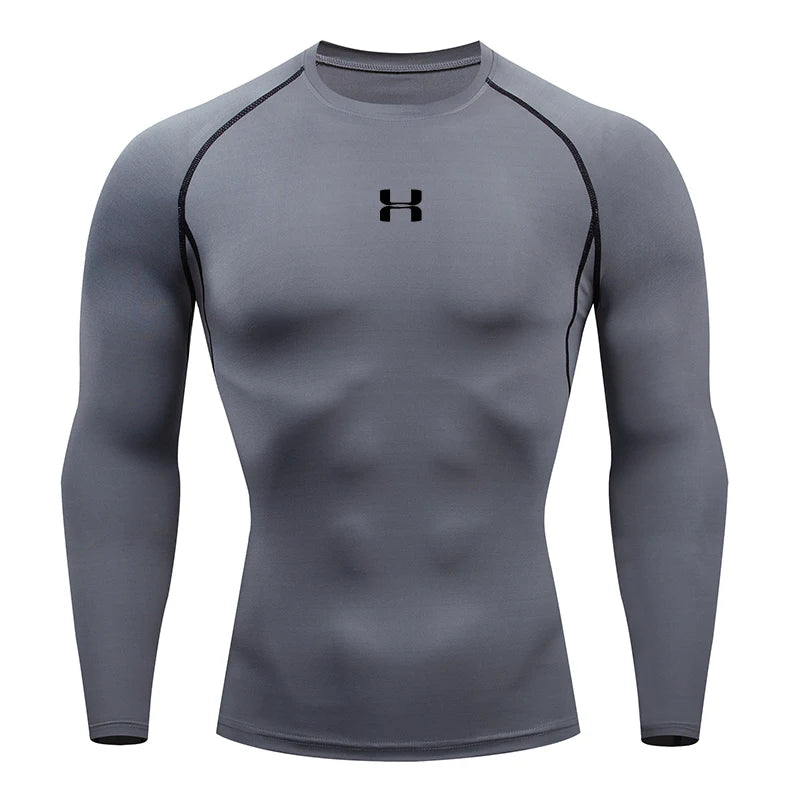 Men Running Compression T-shirt - Long sleeves