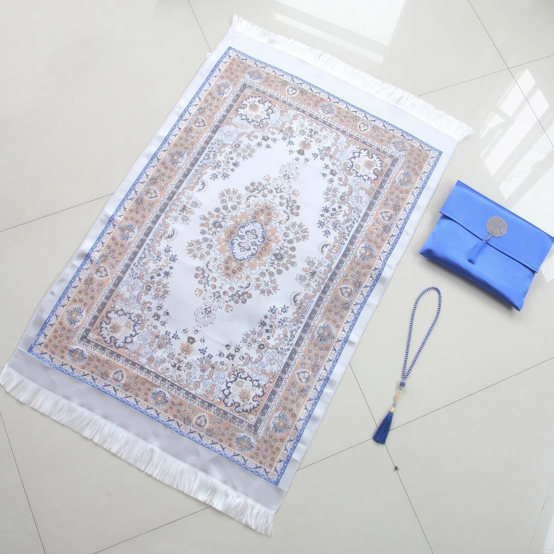 Muslim Prayer Rug and Beads