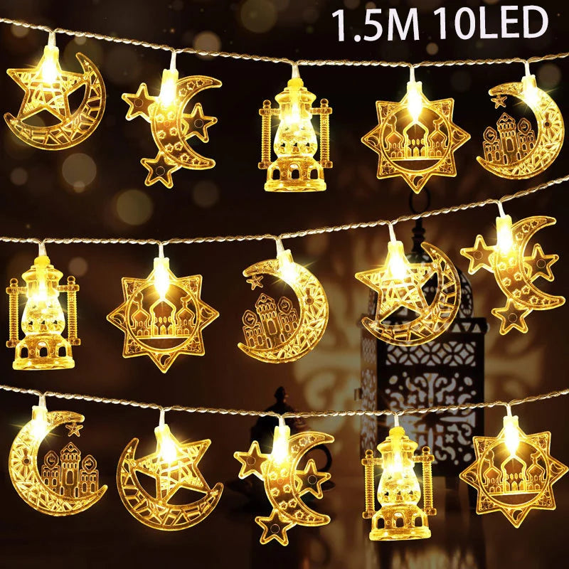 EID Mubarak Moon Star LED