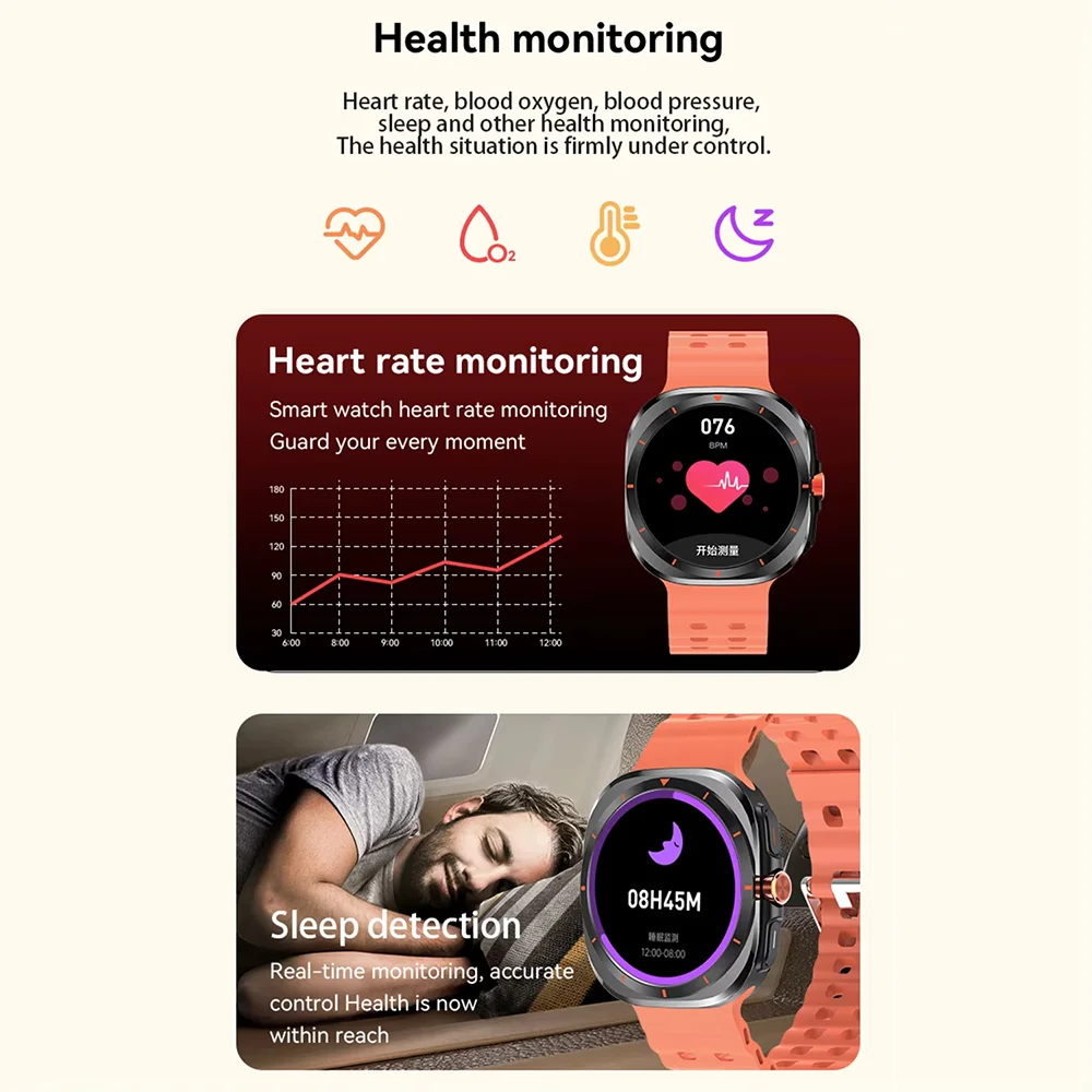 G.L Wear Smartwatch for Men Heart Rate Monitoring Calling Fitness Tracking Pedometer Men's Smartwatch