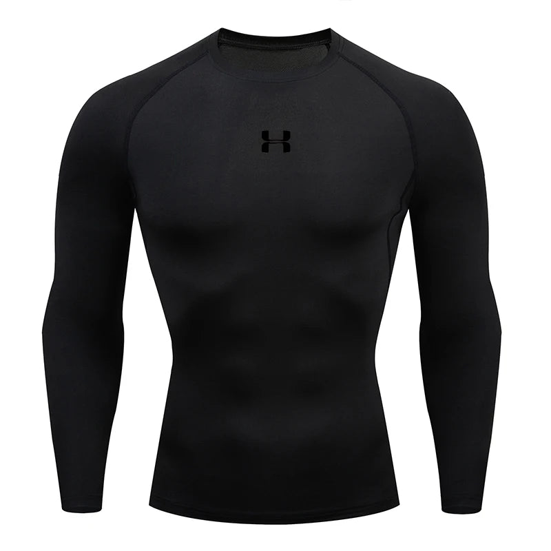 Men Running Compression T-shirt - Long sleeves