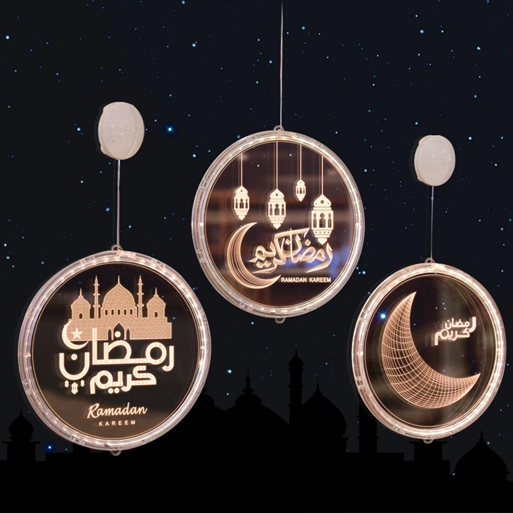 Eid Mubarak Moon Star Light