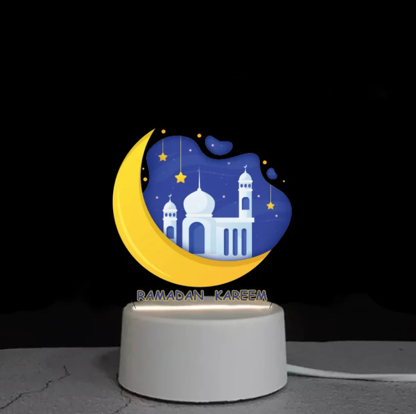 Eid Mubarak Moon Star Light