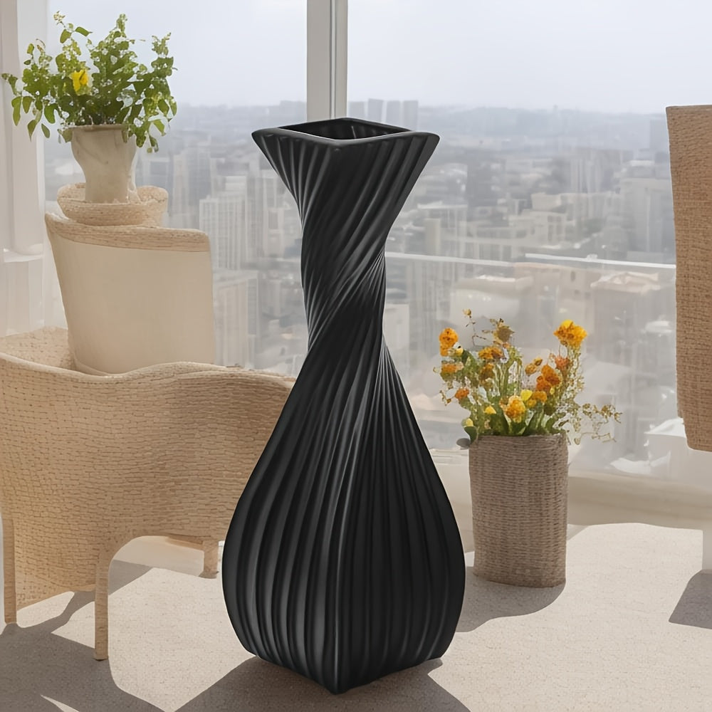 Elegant Black Ceramic Vase