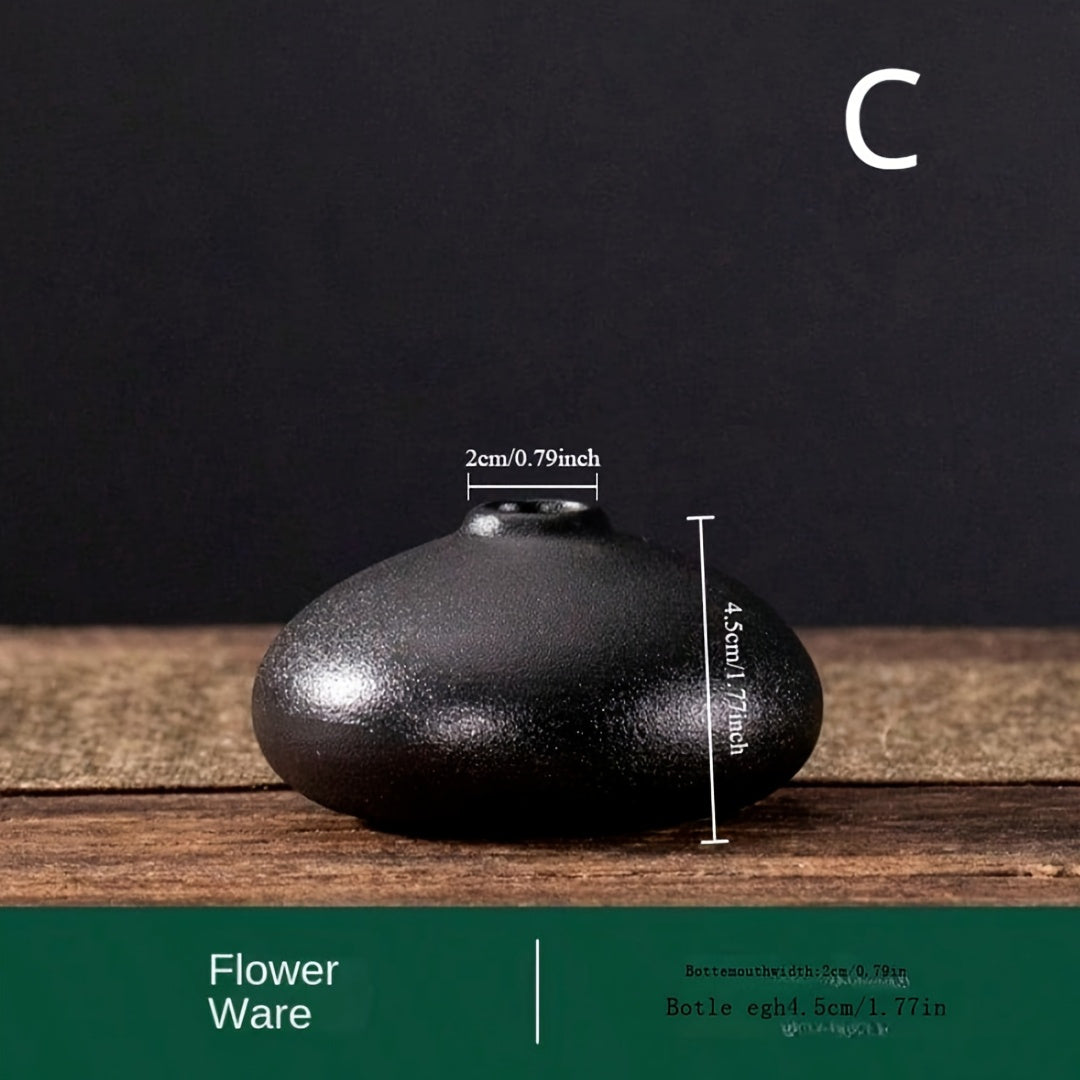 Bohemian Zen - Black Ceramic Vase