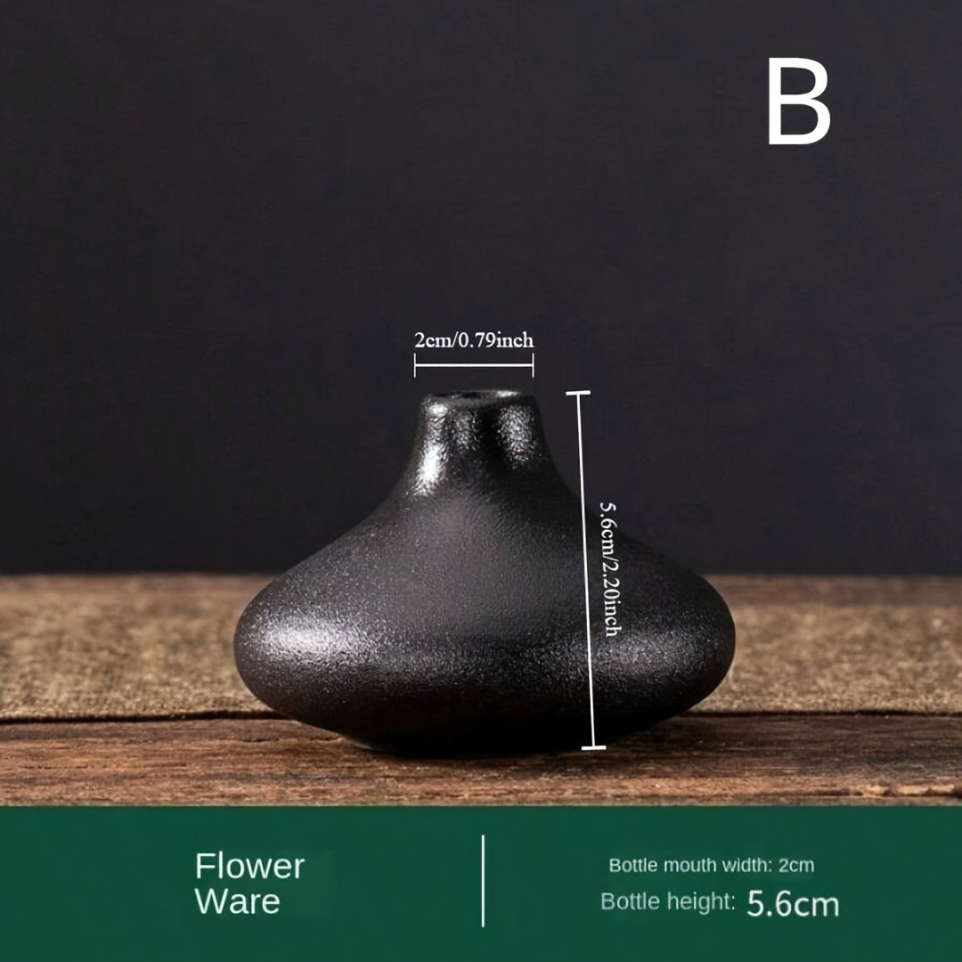 Bohemian Zen - Black Ceramic Vase